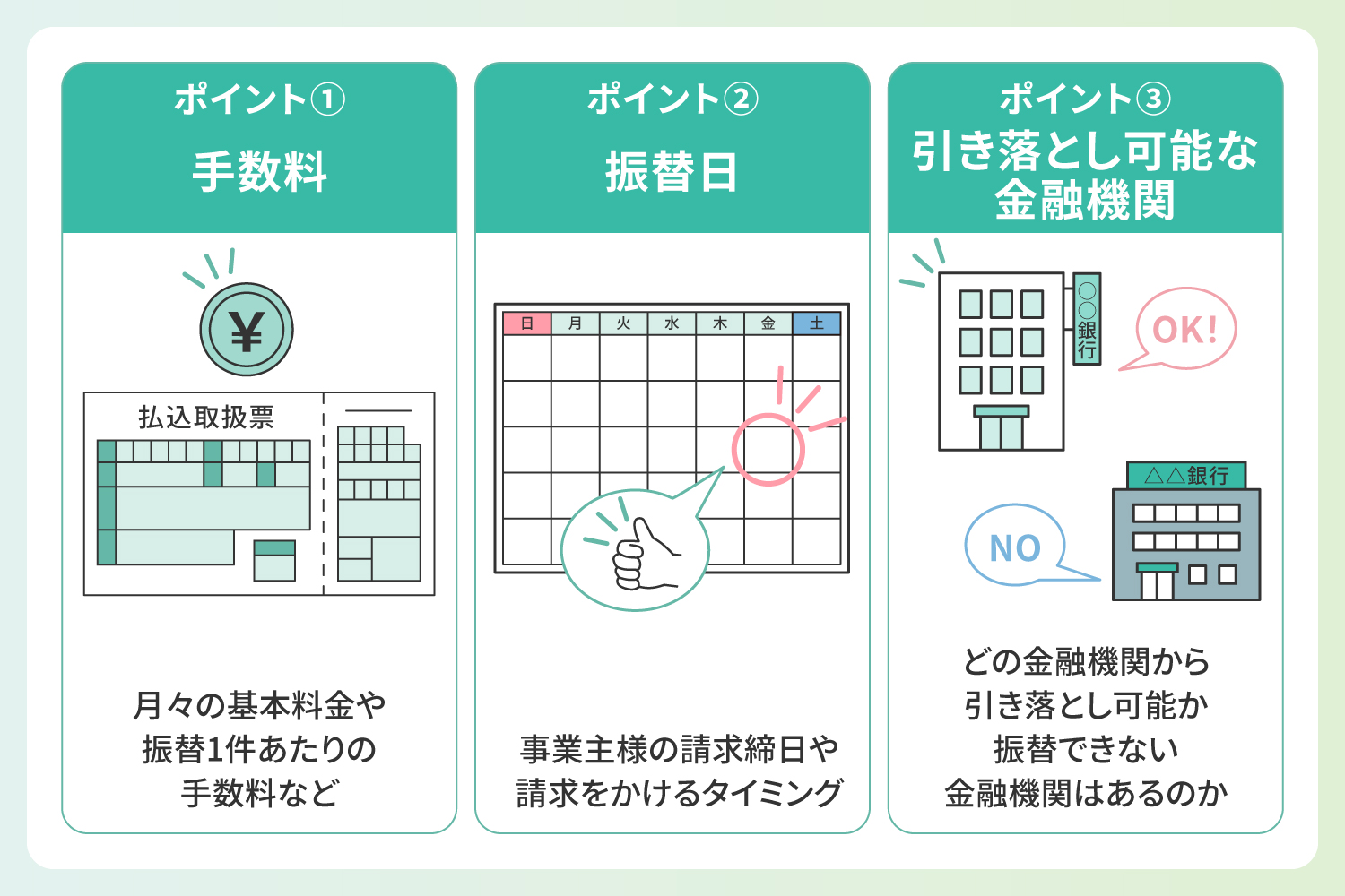 集金代行(収納代行)企業との契約を解説したイラスト