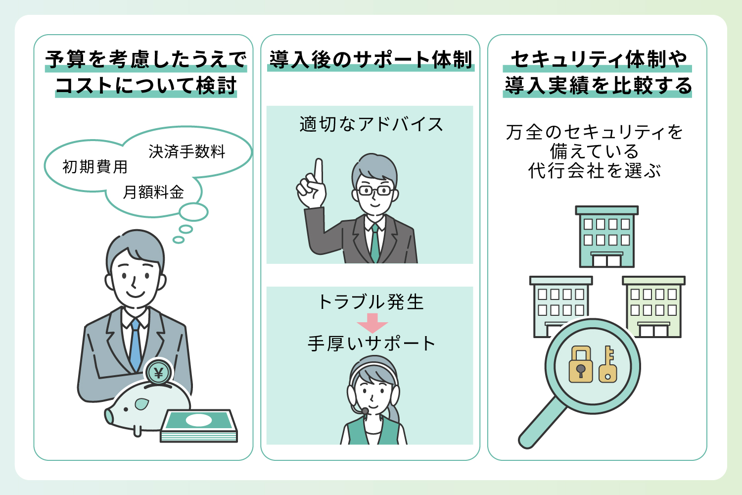 集金代行サービスを選ぶときの比較ポイント
